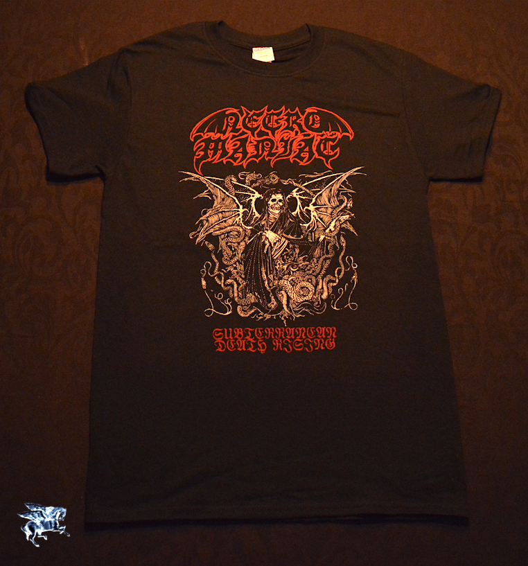 NECROMANIAC (UK) „Subterranean Death Rising” T Shirt : Iron Pegasus Records